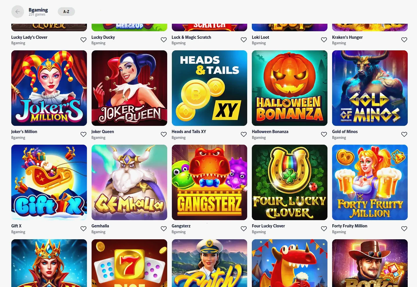 Panoramica giochi Unibet Casino